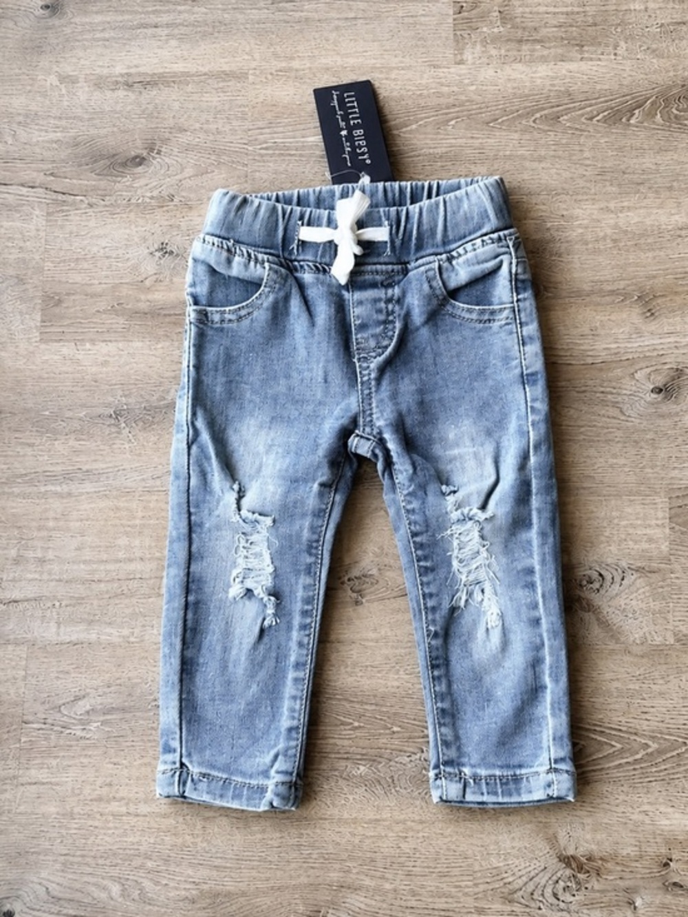 Little Bipsy Jeans 3-6M NWT Blue Wash Pull On Denim Baby Pants